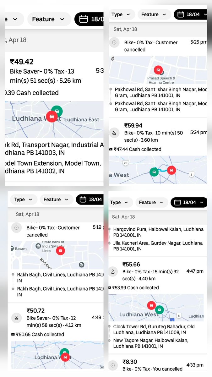 mandalroshan786's tweet image. 4.44 pm  से लेकर आखिरी राइड तक 5.38 pmतकरीबन 8 ride रेट? और ऊपर से एक्सेप्टेंस अटका कैसी मनमानी है?
अगर match accept na ho tho हमारी Acceptance Rate dwn kayo
​#UberIndia #DriverRights #GigWorkers #UberLoot #JusticeForDrivers @PMOIndia @nitin_gadkari @LabourMinistry