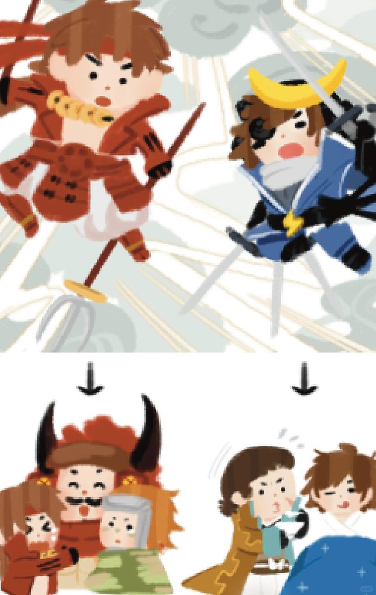 #ばさら版ワンドロワンライ
関ヶ原と武田主從と伊達主從の喧嘩