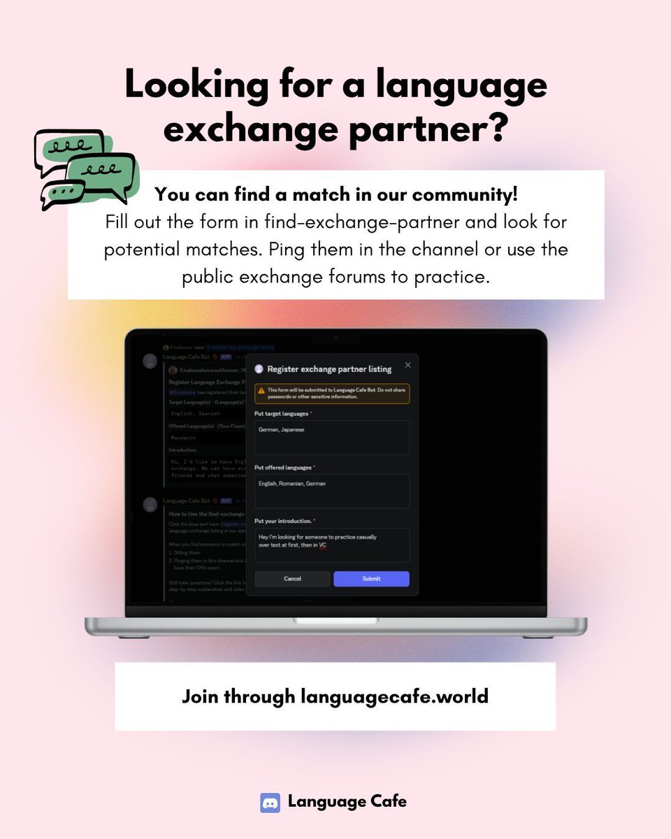 Language Cafe | Language Learning & Study Discord tweet media