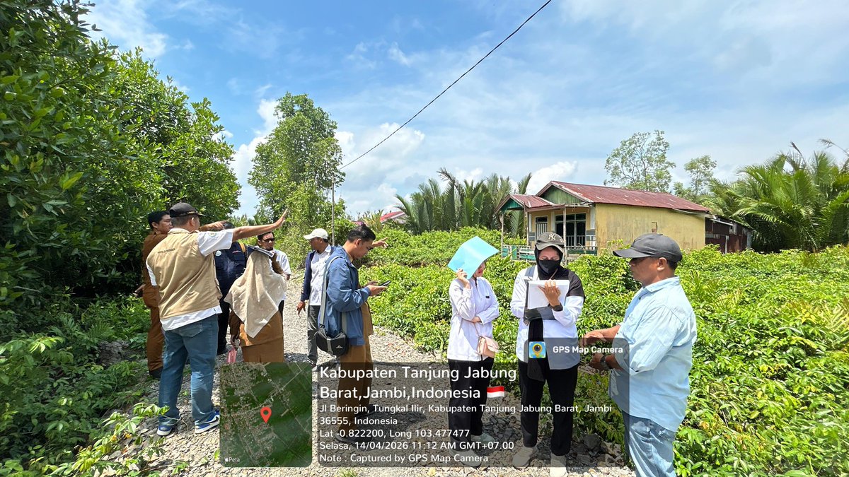 MirnaVerlnanda's tweet photo. Selasa, 14 April 2026. Surveyor kegiatan KNMP di Kabupaten Tanjung Jabung Barat Provinsi Jambi #BRPPUPPpalembang 
#KKP https://t.co/f2BUL1UgQ8