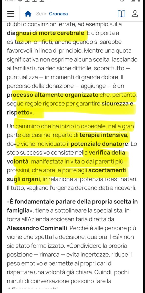 Cosa vi dicevo nel video di ieri ? Il percorso dell’espianto degli organi inizia in terapia intensiva quando il paziente è vivo ecco a voi la prova. Ve lo dicono  apertamente.