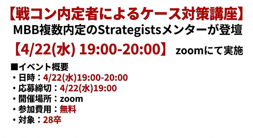 ケース面接対策塾Strategists tweet media