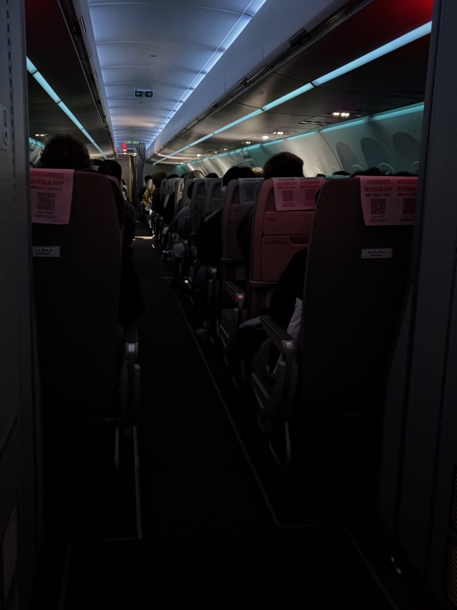 🇨🇳帰国！UMEPLAY2泊3日5公演＋SNMと緩めでしたが感想戦もじっくりできて美味しいご飯も食べられて自分たちにはちょうど良かったです💪
通訳サポートの #夢匣子 さんには演目のご相談から大変お世話になりました🙇‍♀️

帰りの飛行機でちょっとウトウトしたらこの光景だったので現実がわからなくなった👀