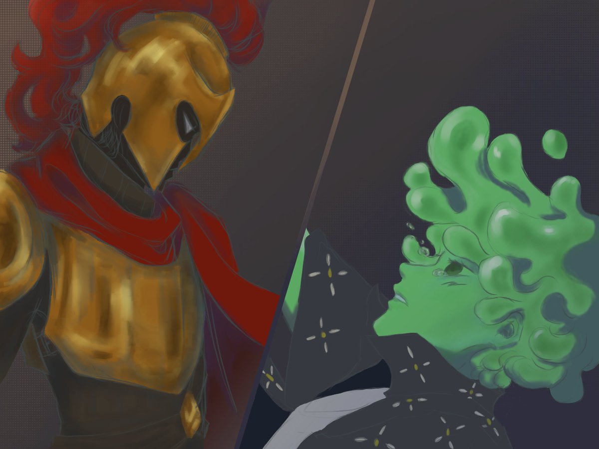 Vihtenstain's tweet image. #slimeknight doodle (reposting because twitter hates me)
#sfawdte #dawtde