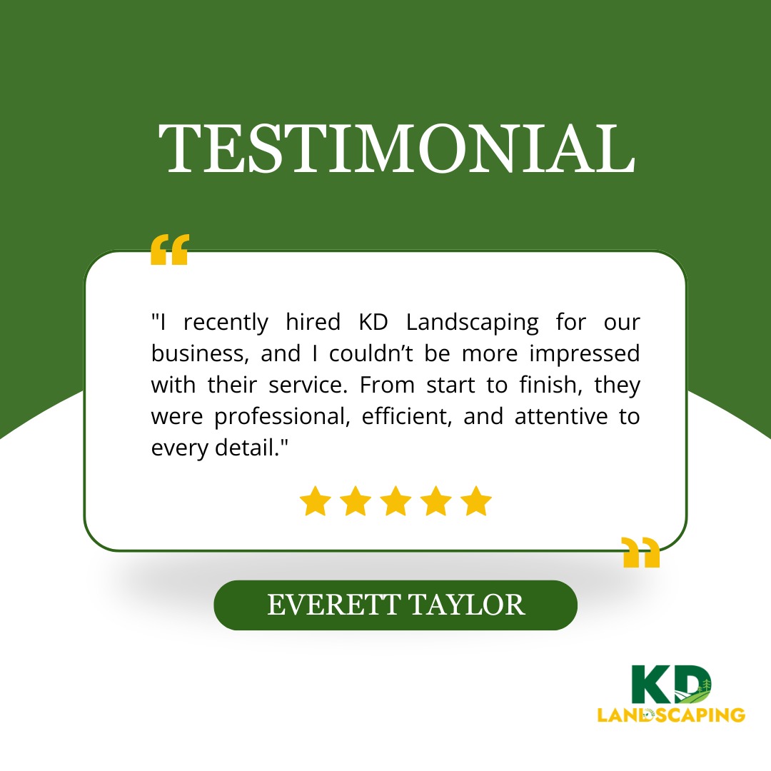 kd_LandAlbany's tweet image. We appreciate every word, every review, and every client who trusts KD Landscaping.
Thank you, Everett Taylor, for your kind testimonial and 5-star support! 
Your feedback motivates us to keep delivering top-tier landscaping services every single day.
#ClientAppreciation