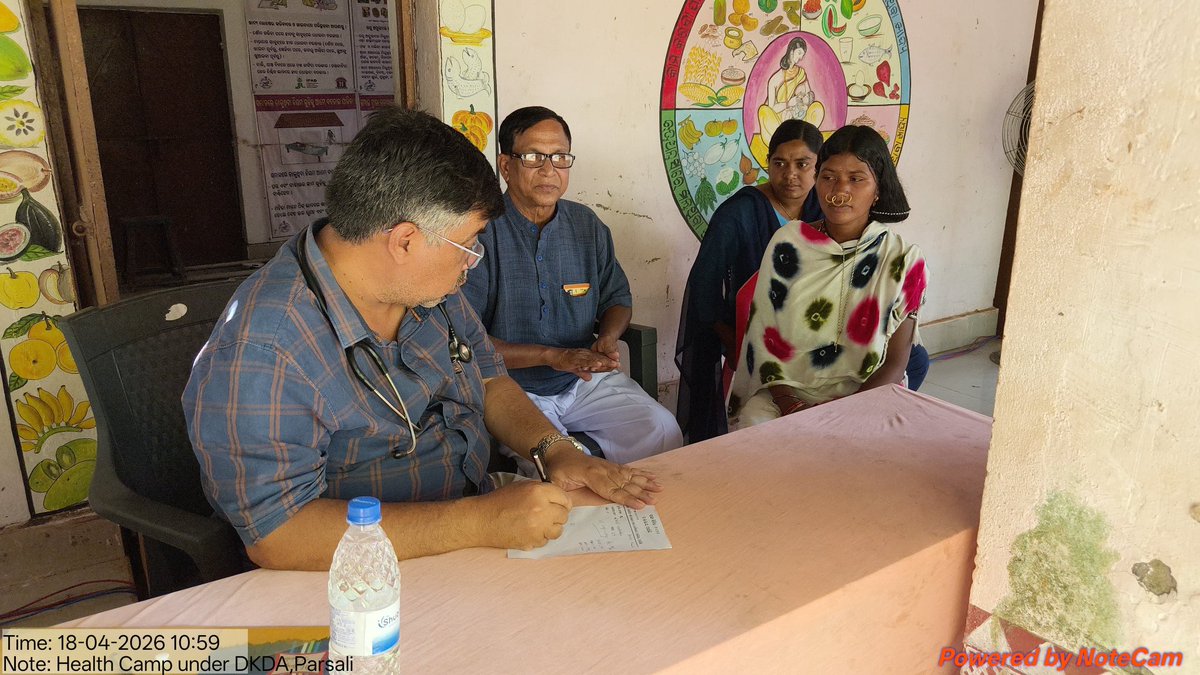 DParsali's tweet photo. Special Health camp was conducted today (18/04/2026) at the DKDA Parsali premises. Specialist doctors were present, including a Medicine Specialist, Paediatrician, and Gynecologist (O&amp;G) 
 #PVTGHEALTHCAMP #DONGARIAKONDHA #KALYANSINGPUR #RAYAGADA https://t.co/aHIFsMRNKA