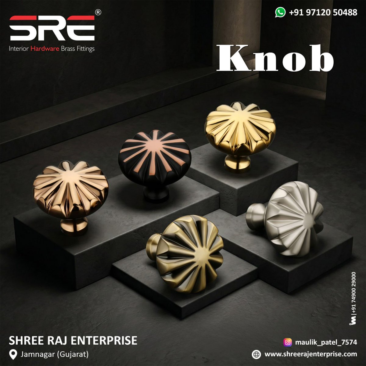 ibais_hardware's tweet photo. SHREE RAJ ENTERPRISE - JAMNAGAR
📞Mr. Hashmukh Patel - 97120 50488
📲https://t.co/Mrj2iwADp4
.
#FurnitureKnobs #CabinetHardware #InteriorDetails #LuxuryKnobs #FurnitureFittings #HomeDecor #drawerknob
.
@ibais_hardware https://t.co/GT8uZ2mEDW