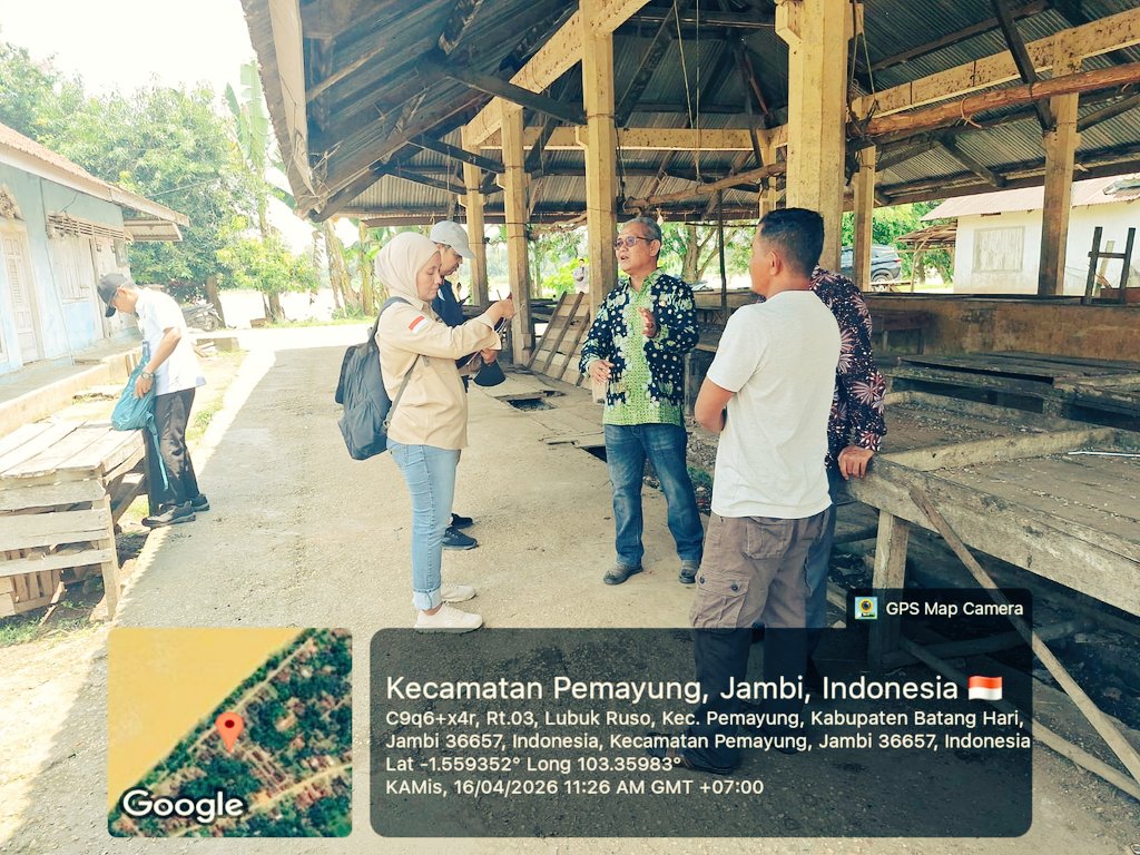 MirnaVerlnanda's tweet photo. 16 April 2026. Surveyor Calon Lokasi KNMP Kabupaten Batanghari Provinsi Jambi. https://t.co/Qq6UeMJA2s