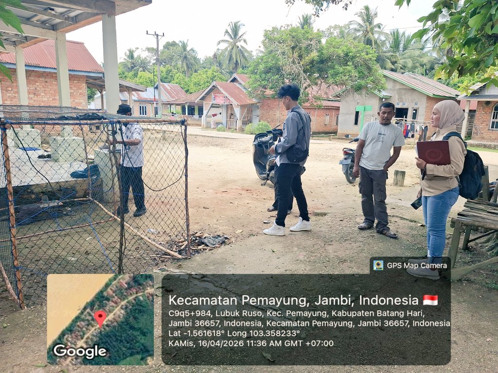 MirnaVerlnanda's tweet photo. 16 April 2026. Surveyor Calon Lokasi KNMP Kabupaten Batanghari Provinsi Jambi. https://t.co/Qq6UeMJA2s