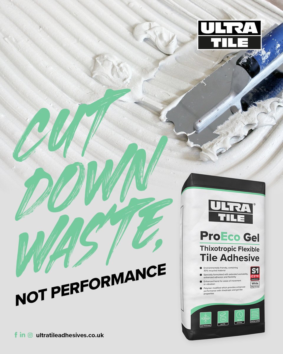 UltraTile_UK's tweet image. ProEco Gel contains 30% recycled material, giving you a more sustainable option without compromising on strength or workability.

Because top-quality tiling and environmental responsibility should go hand in hand.

🔗 instarmac.co.uk/products/ultra… 

#TileAdhesive #EcoFriendly #Tiling