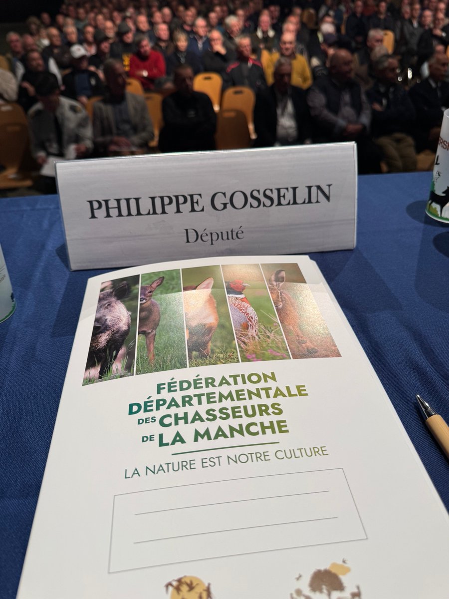 phgosselin's tweet image. #Chasseurs #Manche #Fédération
A l’AG de la Fédération des chasseurs de la Manche,
le rendez-vous incontournable des 14 000 chasseurs de @LaManche50⁩
Attentifs à la disparition du petit gibier comme aux dégâts causés par les sangliers,plus que jamais alliés de la biodiversité!