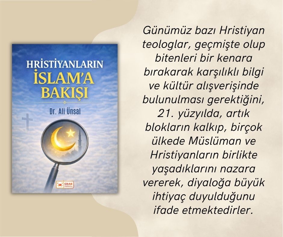 HRİSTİYANLARIN İSLAM'A BAKIŞI
Dr. Ali Ünsal

Hristiyanların İslam’a bakışı aslında neyi anlatıyor? Belki de bu kitap, başkalarını anlamaya çalışırken kendimizi de tanımamıza yardımcı olacak.

Satın almak için👇
SMASHWORDS▶️smashwords.com/books/view/201…
GOOGLE