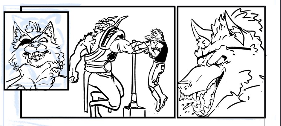 BarbuscoComics's tweet photo. Today's progress. Had to change the panel layouts a bit, but it's better now. https://t.co/6hutjjB1aJ