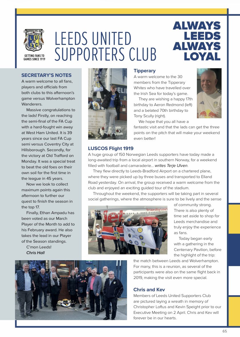 Leeds United Supporters Club tweet media