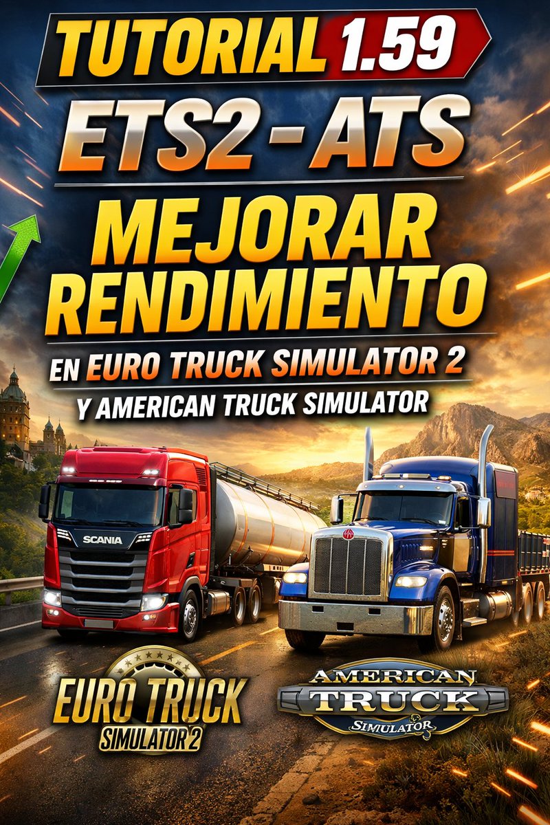 XarielTV's tweet photo. Por si os va mal el ETS2 o ATS en la 1.59 Beta, probad a cambiar el parametro que sale en el video:
https://t.co/eGzy1OgRRT https://t.co/lztto7K2zH