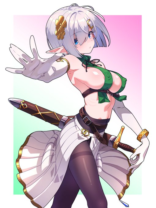 skebe納品しました😊
浜風似のエルフの女の子剣士です。 