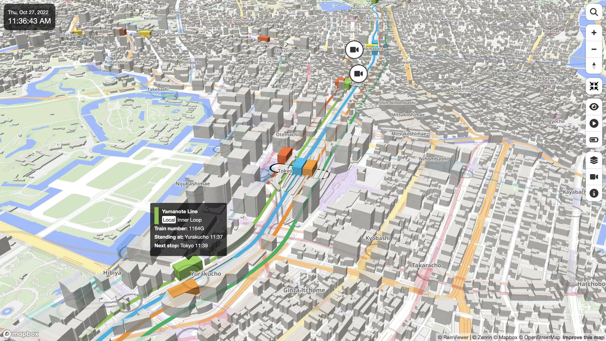 Mini Tokyo 3D，一个开源可视化项目，确实被惊到。