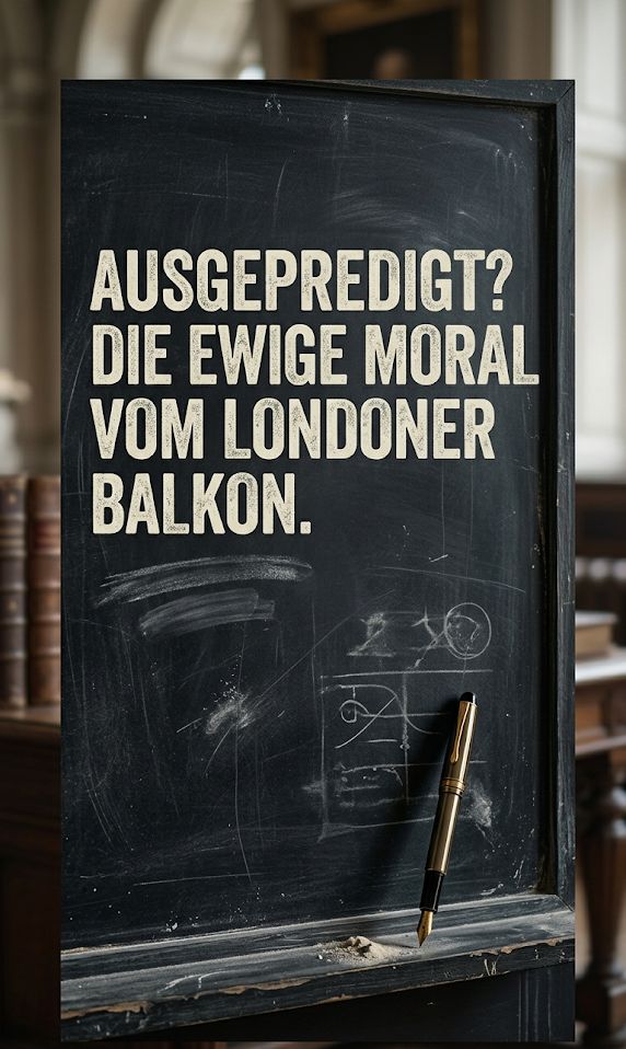 # Mensch Herbert, setz dich – die ewige Predigt aus der Londoner Villa ...