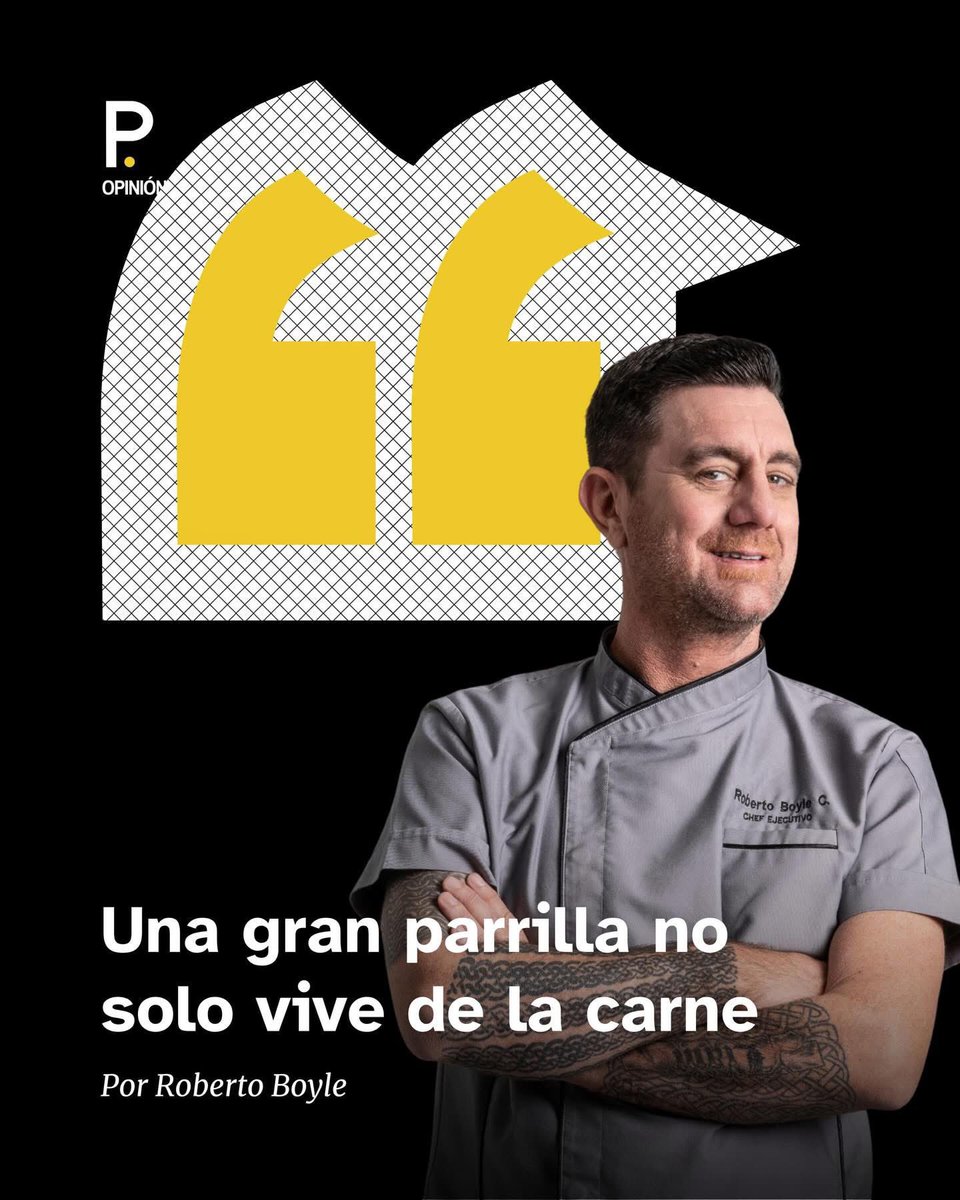 Todos hablamos del corte, del punto, del fuego. Pero ¿cuándo fue la última vez que le prestaste atención a todo lo demás Roberto Boyle nos recuerda que una gran parrilla no vive solo de la carne. Vive de la intención. Continúa leyendo: tinyurl.com/mtksrz73