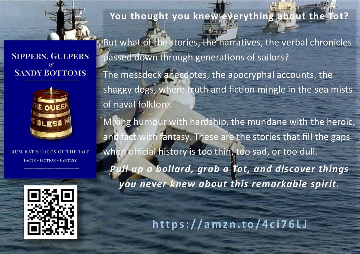 OUT NOW
Sippers, Gulpers, &amp; Sandy Bottoms
Introductory price-on Amazon
amzn.to/4etCIPN
Grab yours now
Follow the link or scan the QR code on the image.
BZ Shippers.
#RoyalNavy #Navy #military #armedforces #VeteransLivesMatter #tot #rum #history #heritage