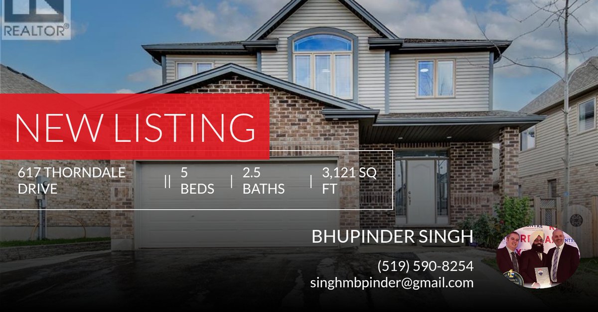 Singh_Bpinder's tweet photo. 📍 New Listing 📍 Take a look at this fantastic new property that just hit the market located at 617 Thorndale Drive in Waterloo. Reach out here or at (519) 590-8254 for more information https://t.co/w65lAa7gRD https://t.co/GmFfWnUFem