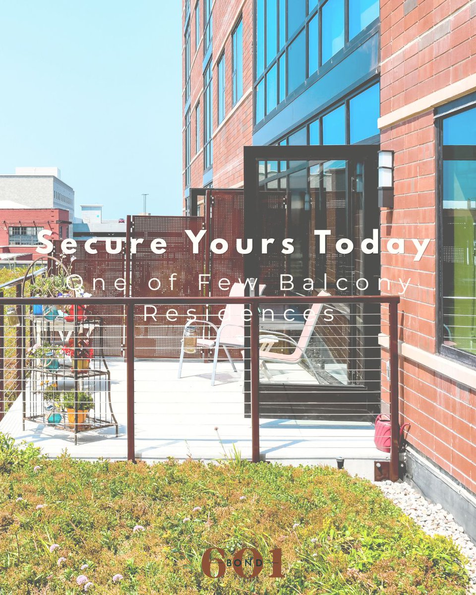 601Bond's tweet photo. A rare opportunity within the community. One of only a few residences featuring a private balcony is now available—offering a quiet extension of your home above the city. 📩 Tour today. https://t.co/mZrUIQQVLp