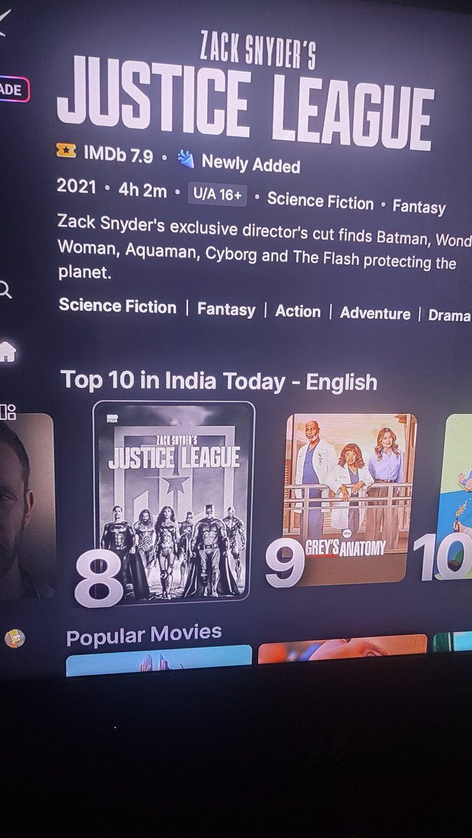 #HBOMax arrived in India and guess which DC movie made the top 10 India list the next day itself!

#RestoreTheSnyderVerse