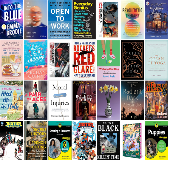 hendolibrary's tweet photo. This week the Henderson County Public Library has 95 new books and one new movie.  New items include Into the Blue, The Infinity Machine, Open to Work, Everyday Genius, Ultimate Spider-Man 2, Psychedelic Therapy, and The Most Mysterious Bookshop in Paris. https://t.co/YyKeNeDTJh https://t.co/d0dLi8T7uC