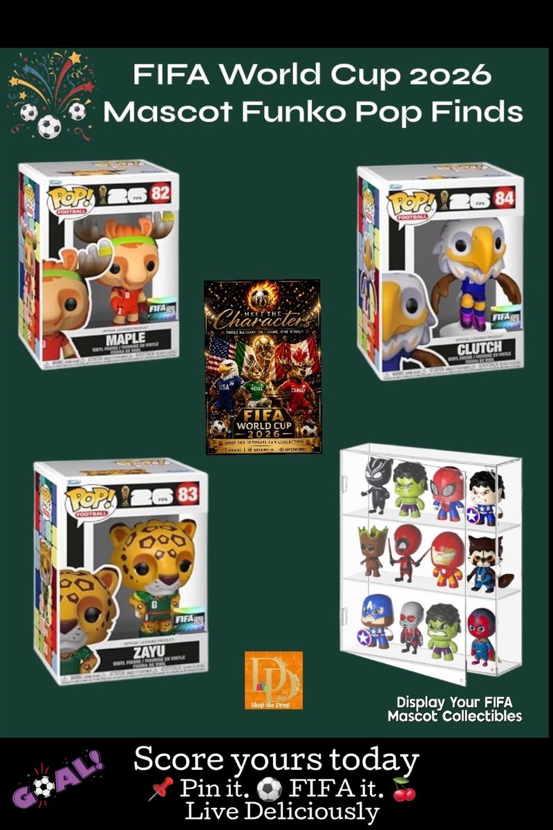 DelishDigits's tweet image. These FIFA World Cup 2026 mascot Funko Pops are already going fast 👀⚽🔥

Clutch, Zayu, and Maple just turned World Cup fandom into collectibles — so if one’s calling your name, don’t wait too long.

amzn.to/42erSWB

Who’s your first pick? 👇
#FIFA #WorldCup #FunkoPop