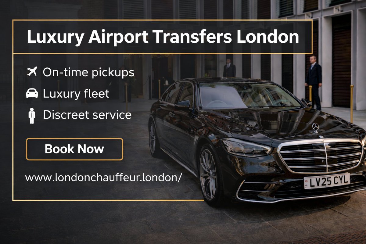 LondonVIPRides's tweet image. Arrive or depart in style with our Luxury Airport Transfers London service.
Enjoy a smooth, stress-free journey with professional chauffeurs and premium vehicles.

Book now 👉 londonchauffeur.london
#LuxuryAirportTransfers #LondonAirportTransfer #ChauffeurService