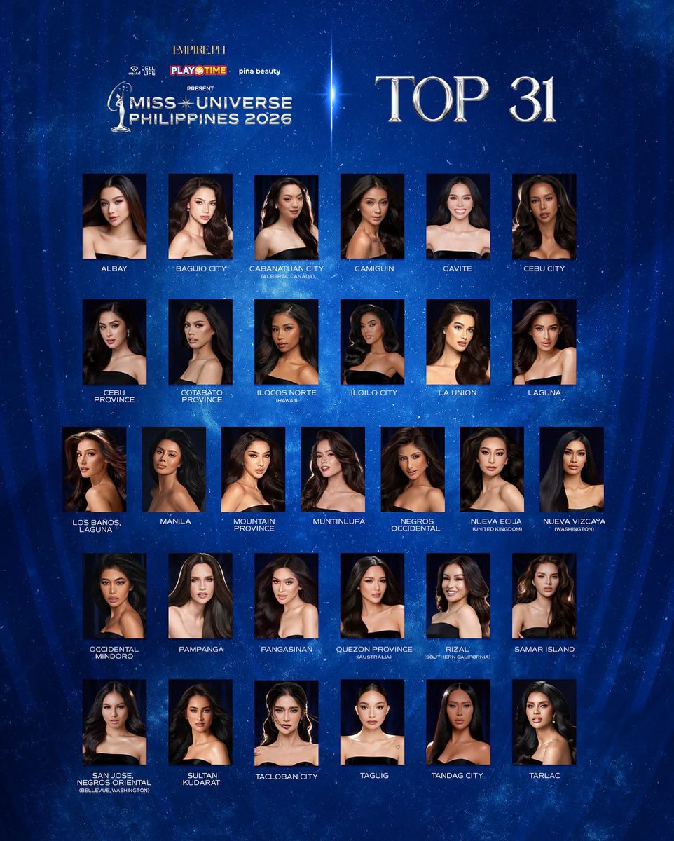 AskedArjo's tweet photo. Miss Universe Philippines 2026 Top 31
#missunivesrse #muph https://t.co/YHWkLJ53AV