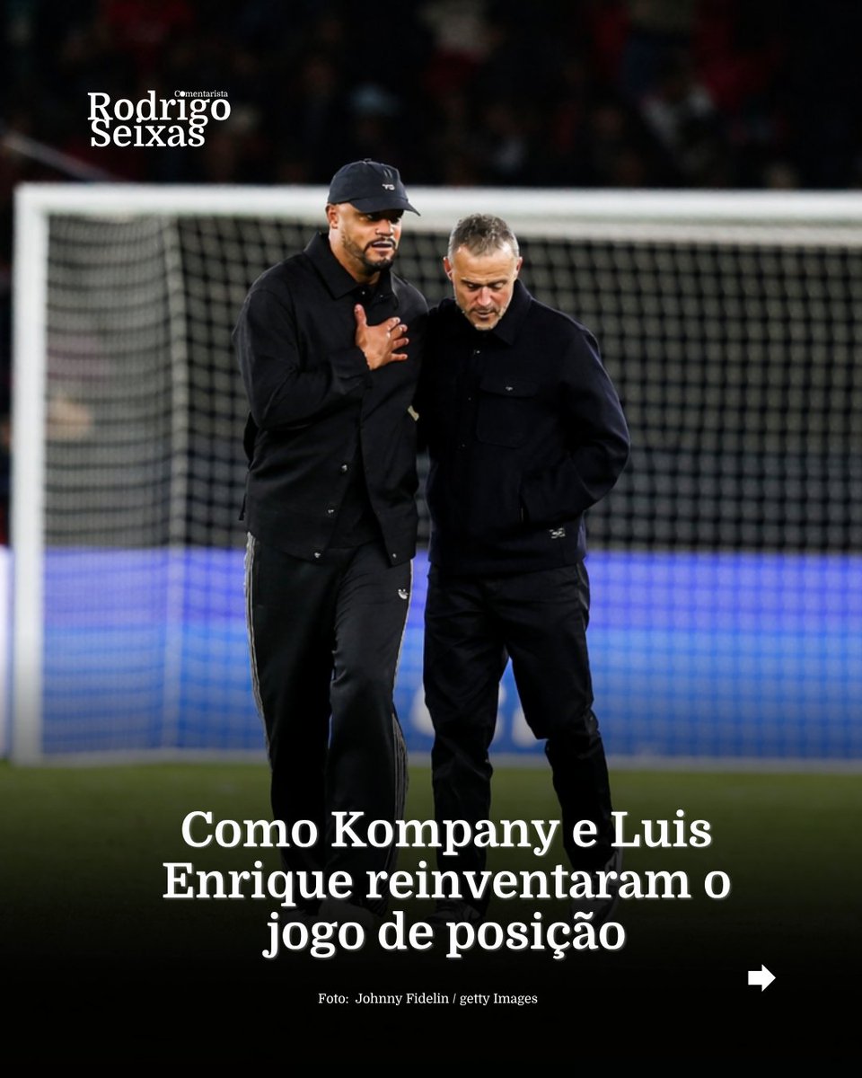 Como Luis Enrique e Vicent Kompany tem reinventado o jogo de posição.

Segue o fio 🧶