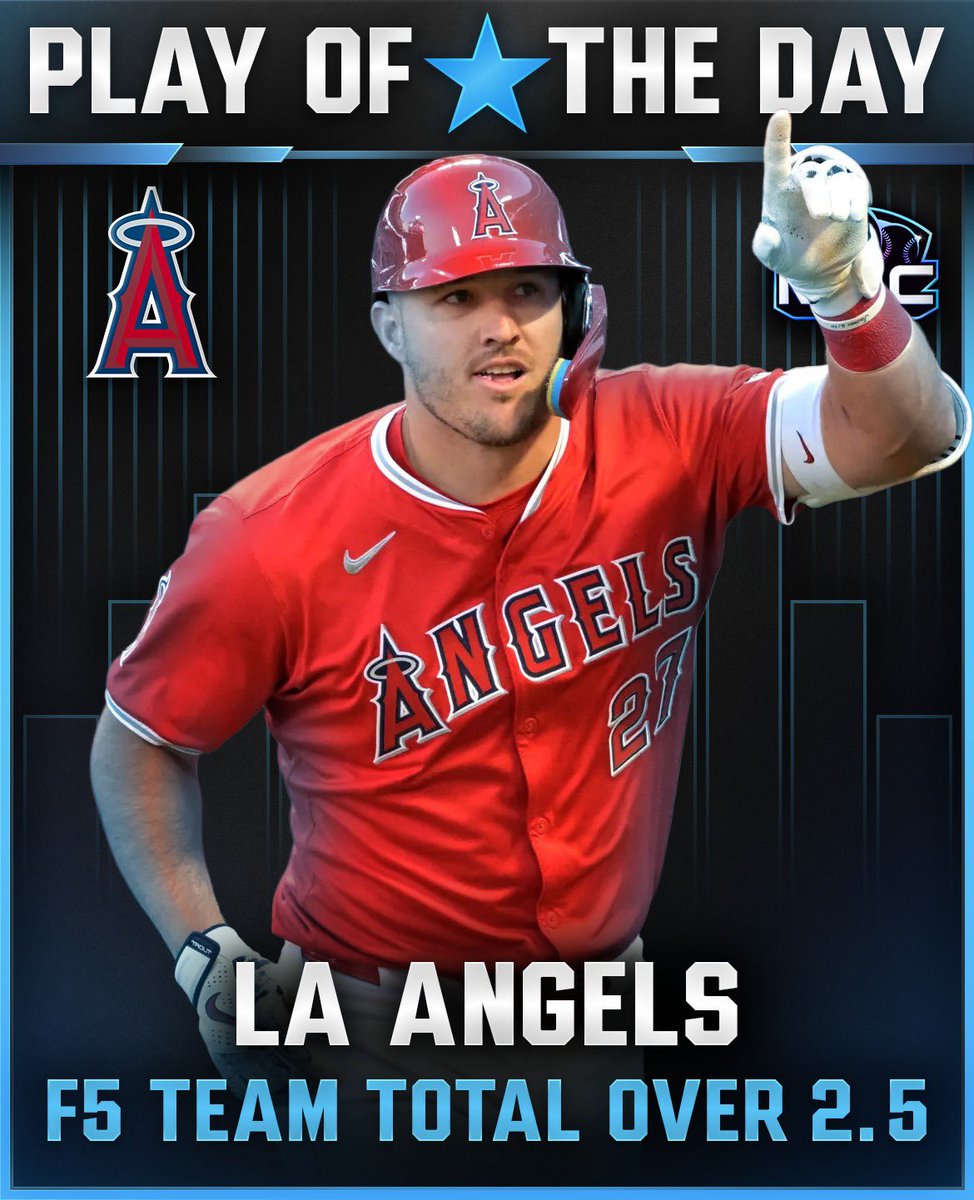 MJCLocks's tweet photo. 🌟 MLB PLAY OF THE DAY
⚾️ LA Angels First 5 Team Total OVER 2.5 (-105)

Great spot for this LAA offense against German Marquez 🎯 

Hit ❤️ if you’re tailing! https://t.co/1ur11as15K