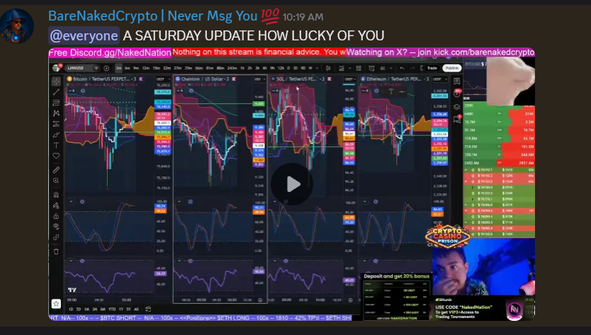 BullNakedCrypto's tweet image. Morning saturday update in #discord #NakedNation

discord.gg/NakedNation (its free for all)