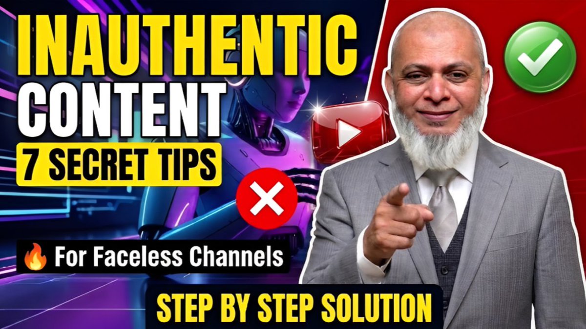 yttechmentor's tweet image. Faceless Channel Monetization Rejected? Inauthentic Content Solution 202... youtu.be/C8N71G_jOCQ?si… via @YouTube #YOUTUBETIPS #INAUTHENTICCONTENT