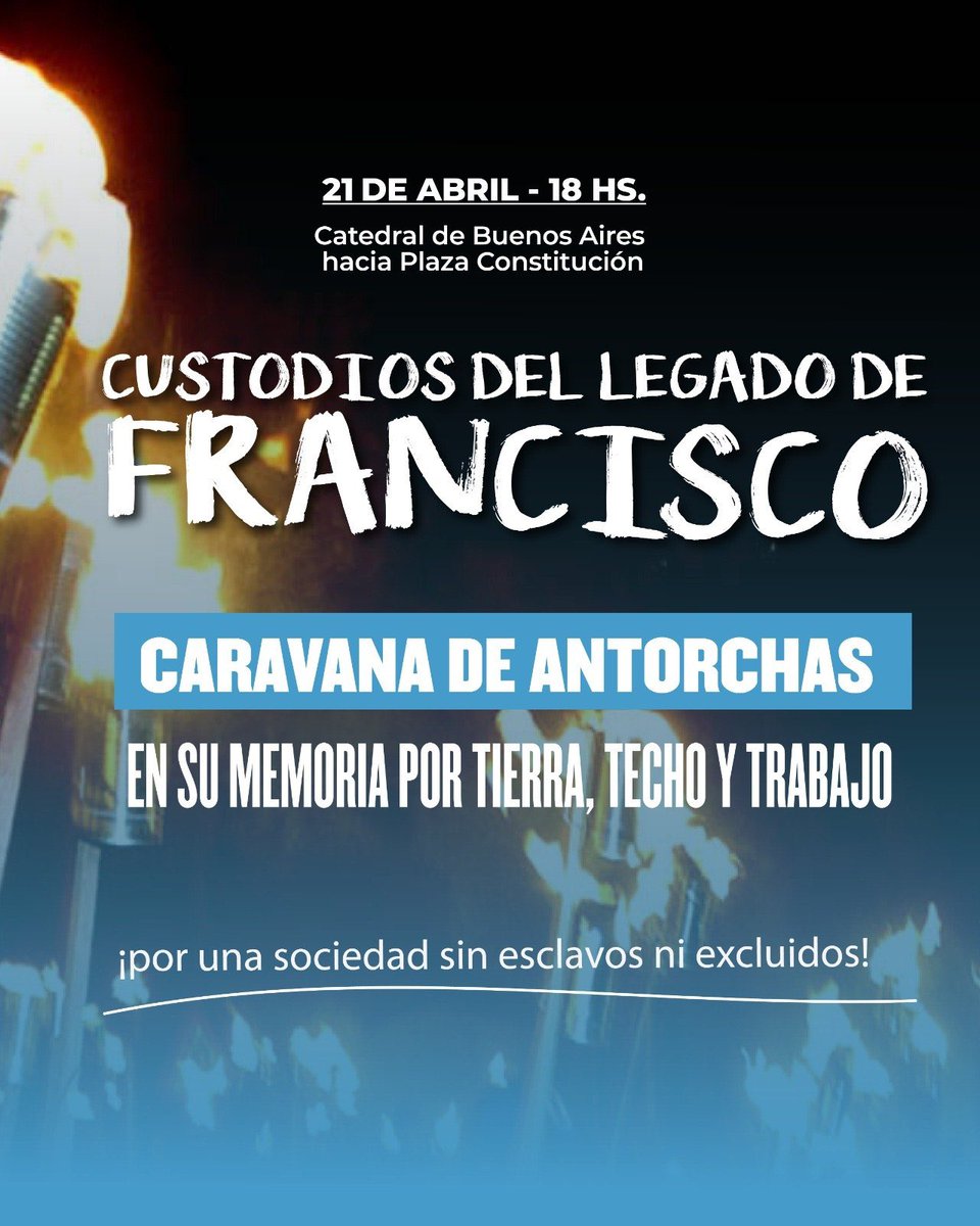 Mantengamos encendida la llama del legado de Francisco. Nos vemos el martes en la Catedral.