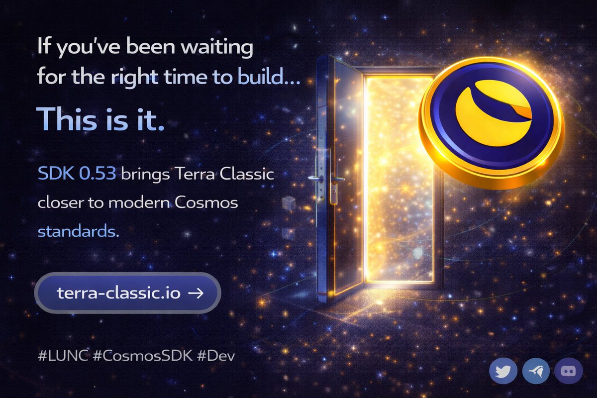 TerraClassic_'s tweet image. If you’ve been waiting for the right time to build…

This is it.

SDK 0.53 brings Terra Classic closer to
modern Cosmos standards.

terra-classic.io

#LUNC #CosmosSDK #Dev