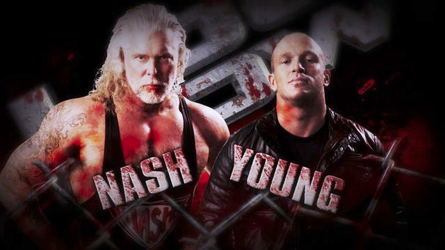 wrestle_hist's tweet image. 4/18/2010  

Kevin Nash defeated Eric Young in a Steel Cage Match at Lockdown from the Family Arena in St. Charles, Missouri.   

#TNA #Lockdown #KevinNash #Diesel #BigDaddyCool #EricYoung #SteelCageMatch