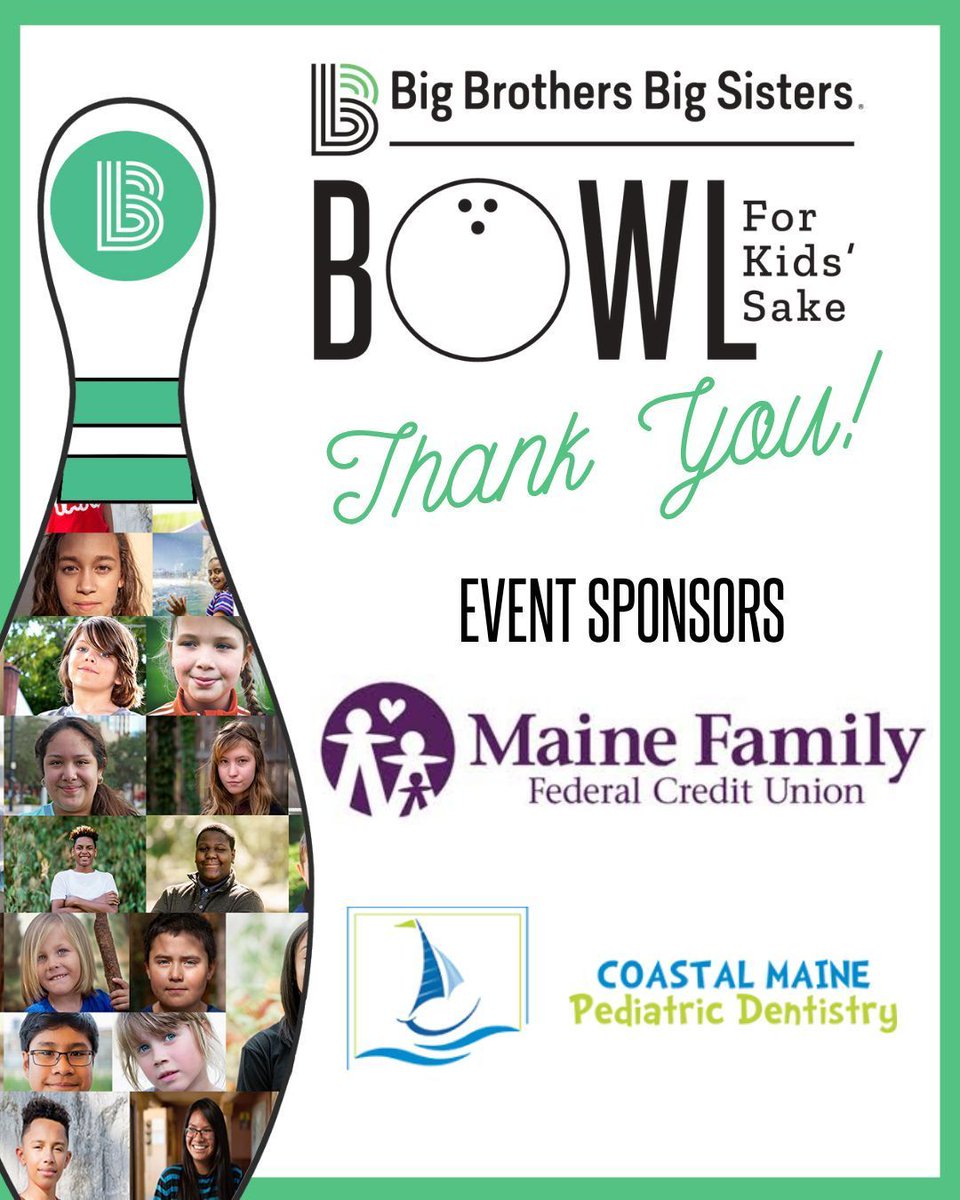 BBBS_BathBruns's tweet image. Big thanks to our #BowlForKidsSake sponsors, Maine Family Federal Credit Union &amp;amp; Coastal Maine Pediatric Dentistry! 🎳

Supporting BBBS youth &amp;amp; building brighter futures 💙

Join us on May 7: bbbsbathbrunswick.org/bowl
#BBBS #GiveBack