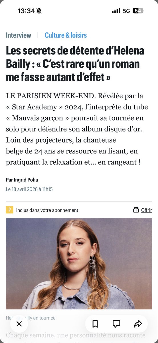 dumas_sama5346's tweet image. L’article du Parisien de ce jour sur les secrets détente d’Hélé #helenabailly (partie 1)