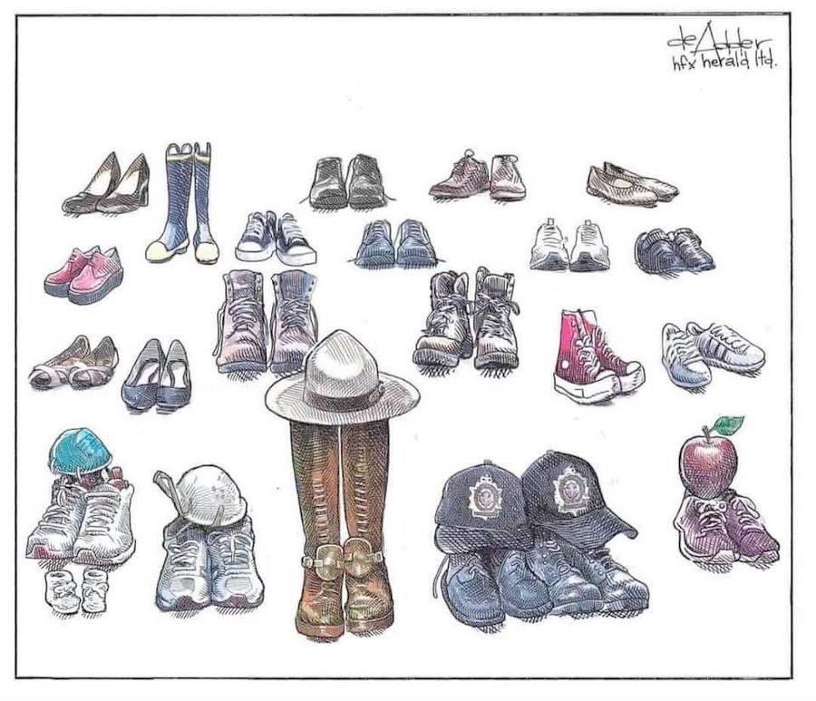 <a href="/deAdder/">Michael de Adder</a> always portrays such strong and impactful messages &amp; this one will always affect the❤️This wknd marks 6 yrs since 22 people lost their lives..Canada's worst mass shooting. Many will observe a moment of silence at noon today &amp; tomorrow.
#WeRemember #NovaScotiaStrong