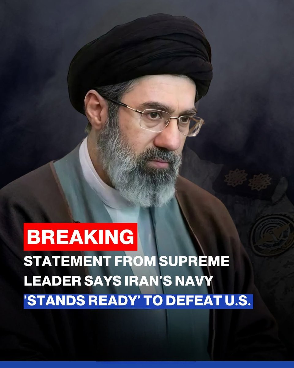 A statement said to have been issued by Iran's supreme leader Mojtaba Khamenei warned Saturday that Tehran's navy was ready to defeat US forces, as the foes sparred over the Strait of Hormuz.

In a statement carried on his Telegram channel, Khamenei, who has not been seen in