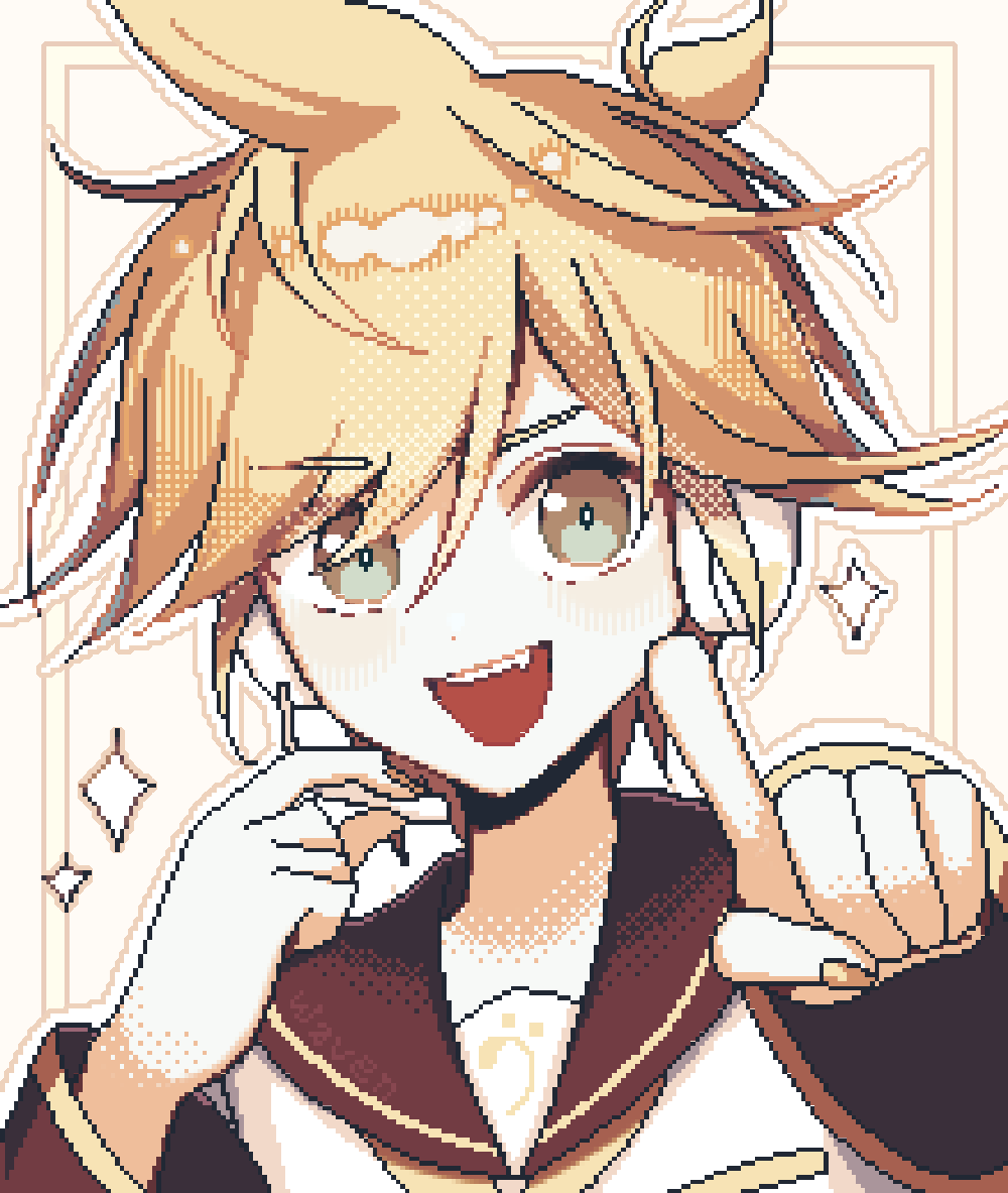 First time trying pixel art feat. Kagamine Len