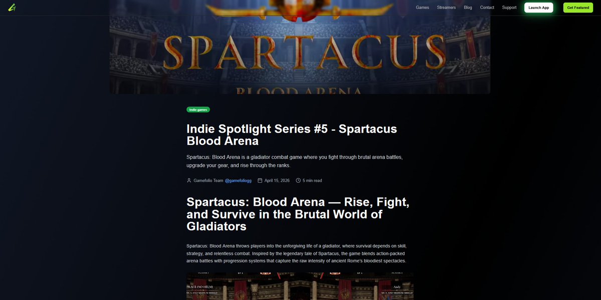GamefolioGG's tweet image. Another #Indie spotlight series entry for this #ScreenshotSaturday! 🤩

Our latest blog post is about 'Spartacus Blood Arena' from @ArenaSpartacus 💚🫶

#Steam #gamer #indiegame #IndieGameDev #gaming