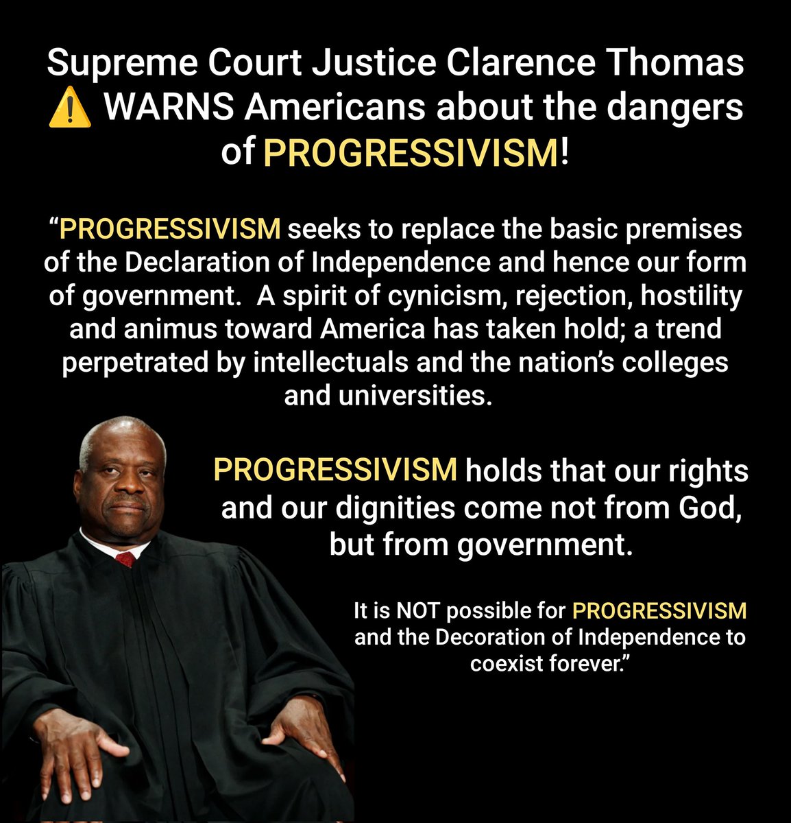 BravoTango1968's tweet photo. @WallStreetApes @mickitiki LEFT-WING PROGRESSIVISM aka "wokeism" IS A CANCER THAT NEEDS TO BE PURGED FROM OUR SCHOOLS AND OTHER MAJOR AMERICAN INSTITUTIONS!!!!

This Great Man is a National Treasure. 🙌🏻

#ClarenceThomas  #wokeism  #Progressivism https://t.co/ibFGlrq6Ig