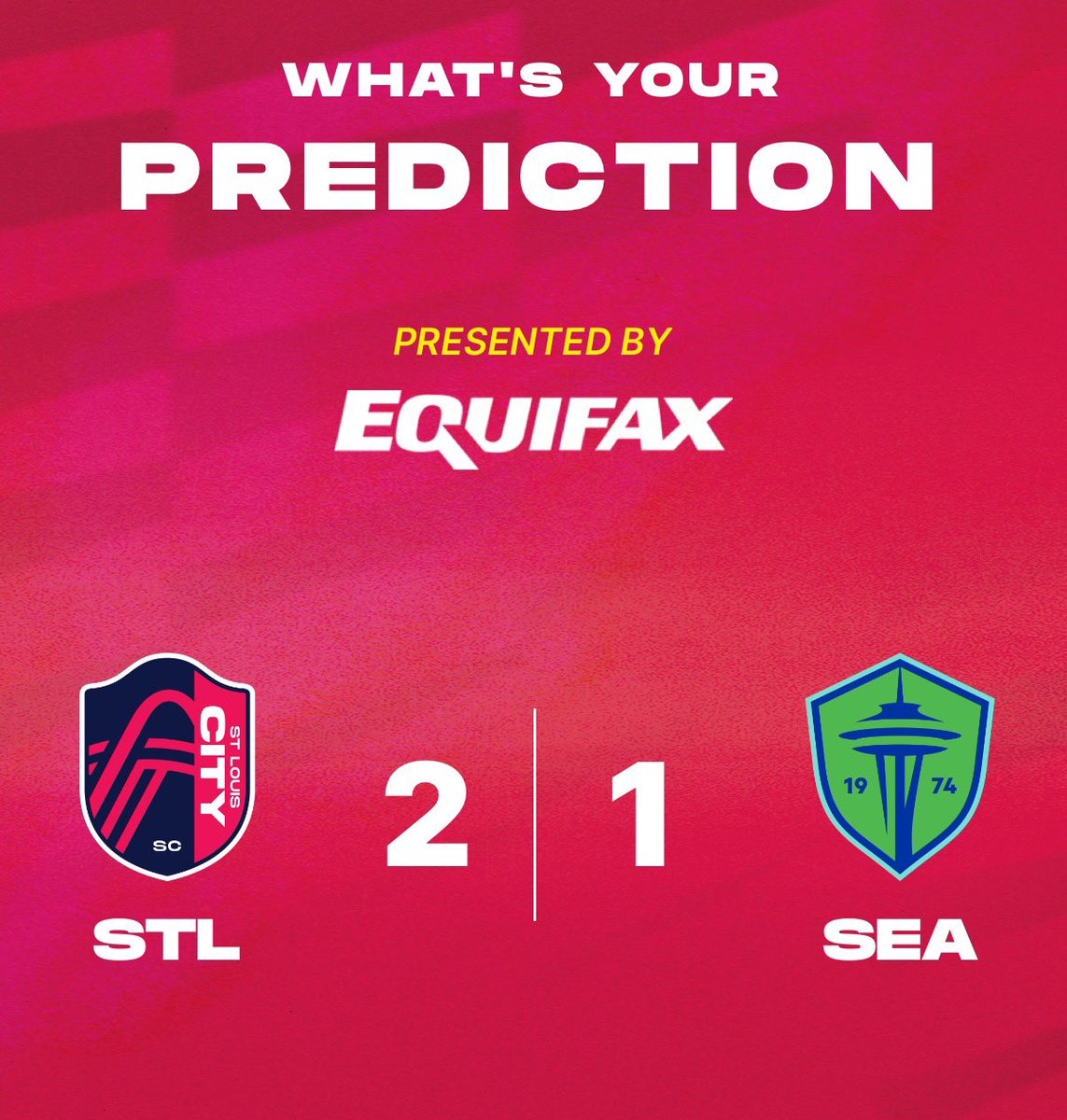 AmberSimm0ns's tweet photo. Here is my prediction for
@MLS #Matchday 8️⃣:

⚽️ @stlCITYsc 🆚 @SoundersFC
📆 4/18/2026
🕣 8:30 pm CST
🏟️ @LumenField
📺 @AppleTV

#SEAvSTL x #StartingXI
#AllForCITY🫶🏼 #RiseForCITY🙌🏼
#SimplyTheBest💛 https://t.co/mcOXXUrox9