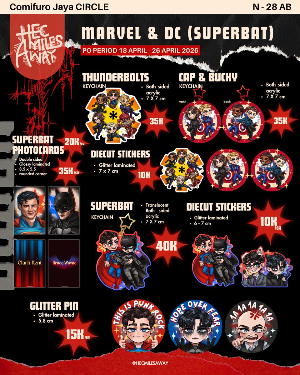hecmilesaway's tweet image. 2/4
❤️‍🔥 Gorillaz, Marvel, DC Superbat

#CF22 #Comifuro22 #cf22catalogue #cfxxii