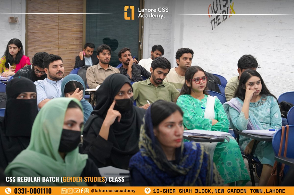 lahore_css's tweet image. CSS Regular Batch Gender Studies Class

📞 Register Now: 0331 0001110
📍 Lahore CSS Academy, 13 Sher Shah Block, Garden Town, Lahore

#LCA #CSS2026 #CivilServices #LahoreCSSAcademy #CSSFuture #CSSDreams #CSSExams #CSSCoaching #CSSTraining #CSSPreparation #CSSSuccess