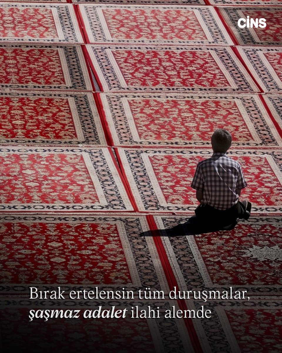 CinsDergi's tweet photo. “Bırak ertelensin tüm duruşmalar, şaşmaz adalet ilahi alemde…” https://t.co/wWXYOvkAXI