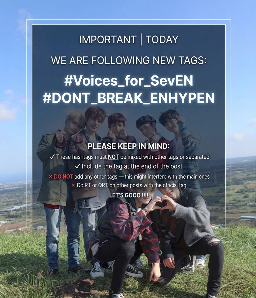 cis_enfanbase's tweet image. Our voices unite today to protect the bond that defines them. Let’s show the world that ENHYPEN is, and always will be, seven.

#Voices_for_SevEN
#DONT_BREAK_ENHYPEN
